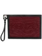 Kenzo Embossed Logo Clutch Bag - Red