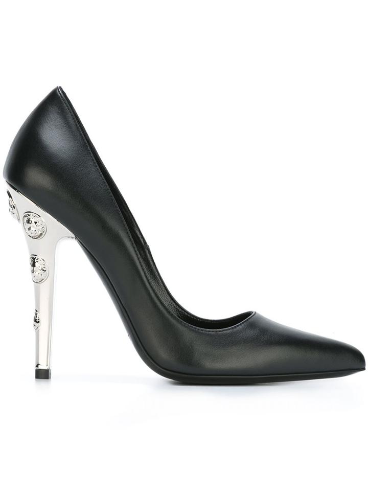 Versus Jewel Encrusted Heel Pumps