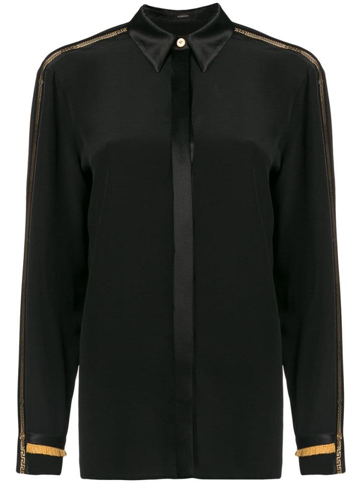 Versace Grecca Detail Shirt - Black