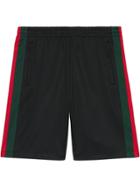Gucci Technical Jersey Short With Web Detail - Black
