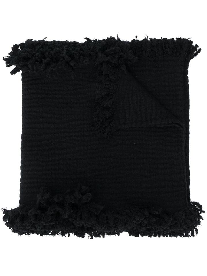 Uma Wang Cauliflower Effect Scarf - Black