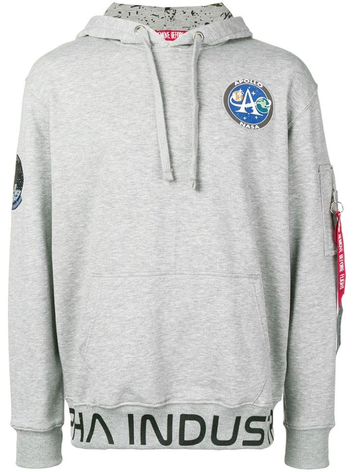 Alpha Industries Apollo Nasa Hoodie - Grey