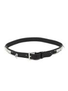 Faith Connexion Studded Belt, Women's, Size: 75, Black, Calf Leather/zamak