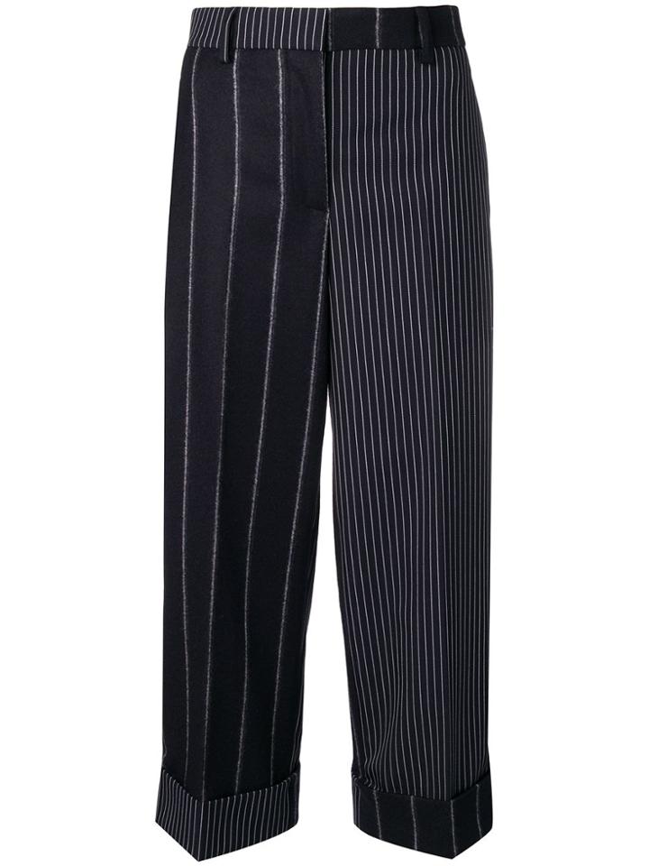 Thom Browne Shadow Stripe Flannel Sack Trouser - Blue