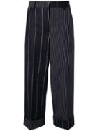 Thom Browne Shadow Stripe Flannel Sack Trouser - Blue