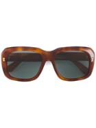 Gucci Square Frame Tortoiseshell Sunglasses, Men's, Brown, Acetate