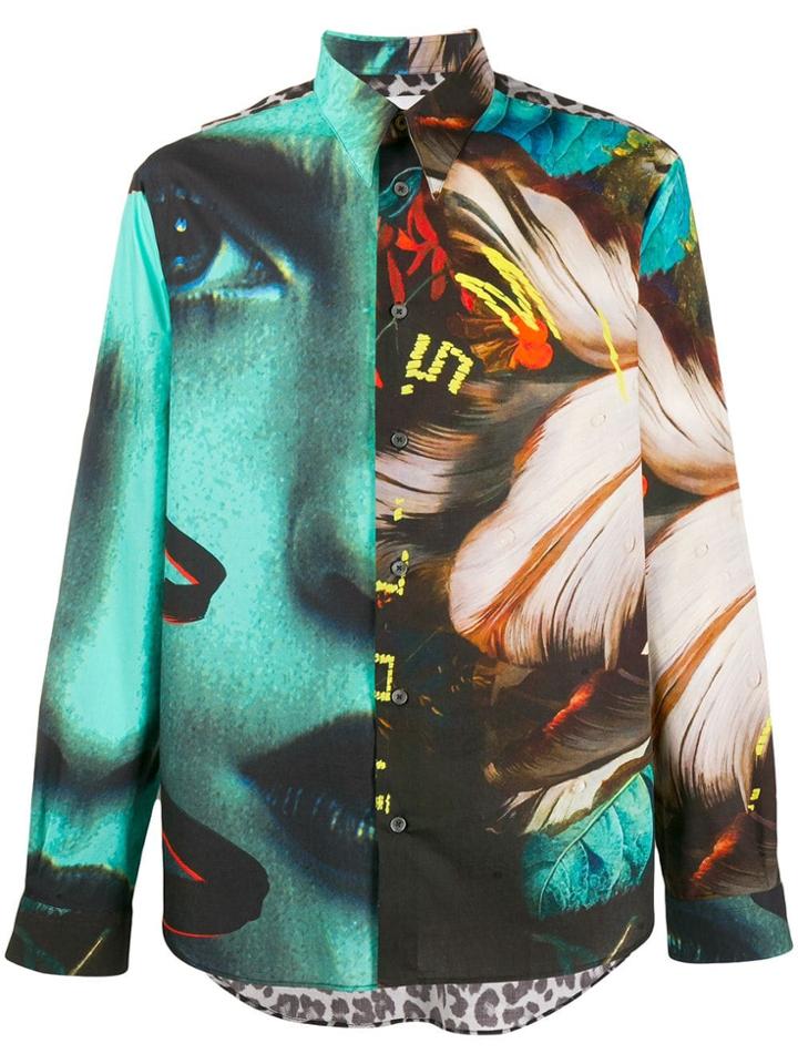 Paul Smith Printed Long Sleeve Shirt - Neutrals