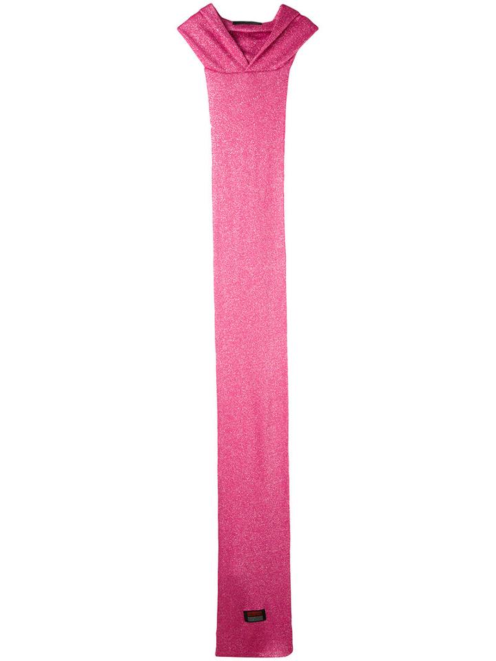 Xander Zhou - Glitter Thread Scarf - Unisex - Nylon/metal - One Size, Pink/purple, Nylon/metal