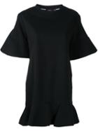 Goen.j Ruffled T-shirt Dress, Women's, Size: Large, Black, Cotton