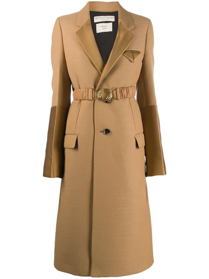 Bottega Veneta Single Breasted Coat - Brown