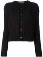 Comme Des Garçons Comme Des Garçons Ribbed Cropped Cardigan, Women's, Size: Medium, Black, Acrylic/wool