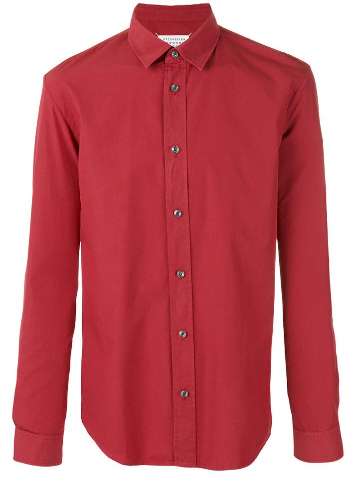 Maison Margiela Classic Shirt, Men's, Size: 43, Red, Cotton