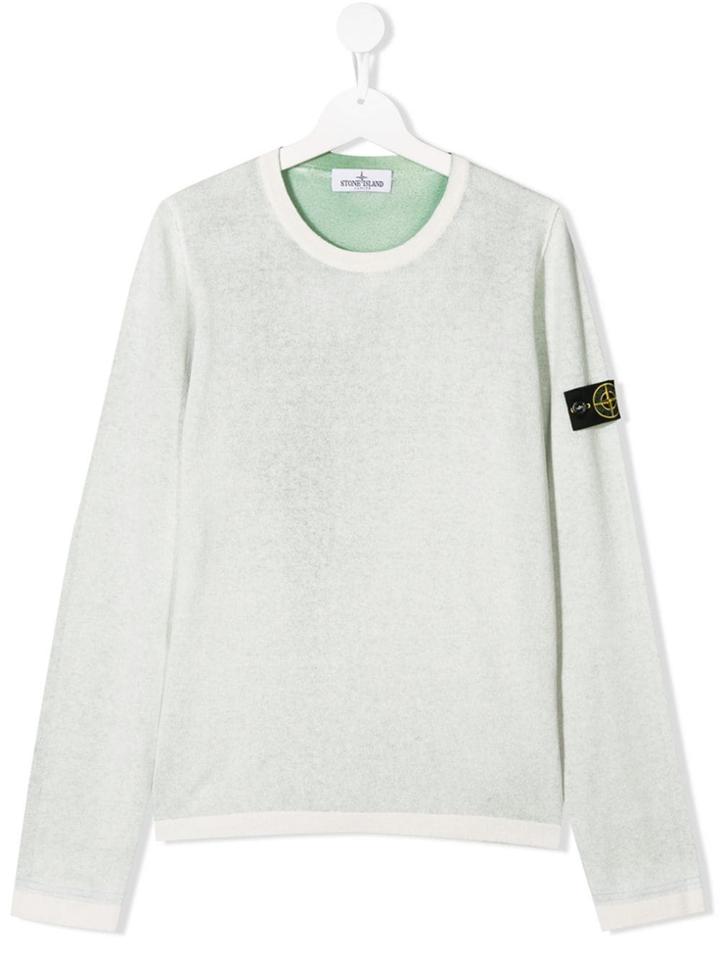 Stone Island Junior Fine Knit Jumper - Green
