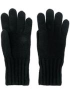 Fendi Logo Knitted Gloves - Black