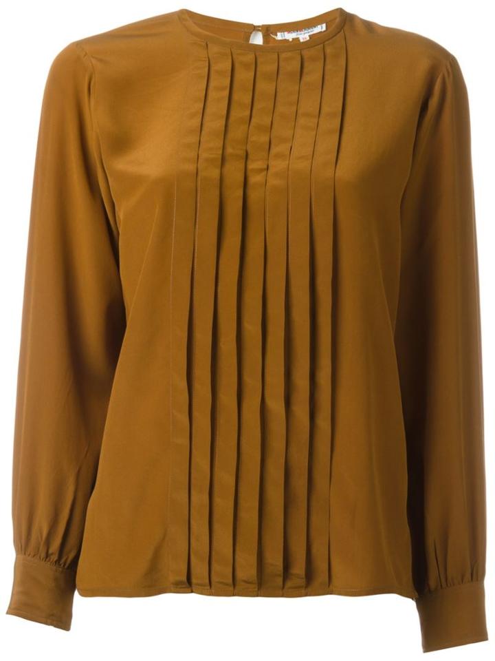 Yves Saint Laurent Vintage Pleated Front Blouse