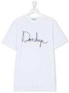Dondup Kids Logo Embroidered T-shirt - White