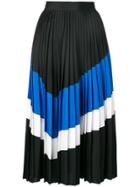 Sport Max Code Diagonal Stripe Pleated Skirt - Black
