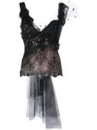Trash Couture Leather Beaded Corset - Black