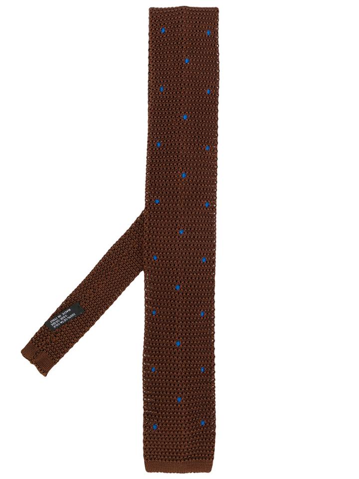 Dell'oglio Square Knitted Tie - Brown