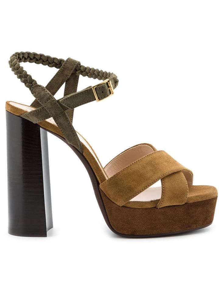 Lanvin Braided Ankle Strap Sandals