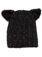 Eugenia Kim 'felix' Beanie, Women's, Black, Mink Fur/nylon/wool/metallized Polyester