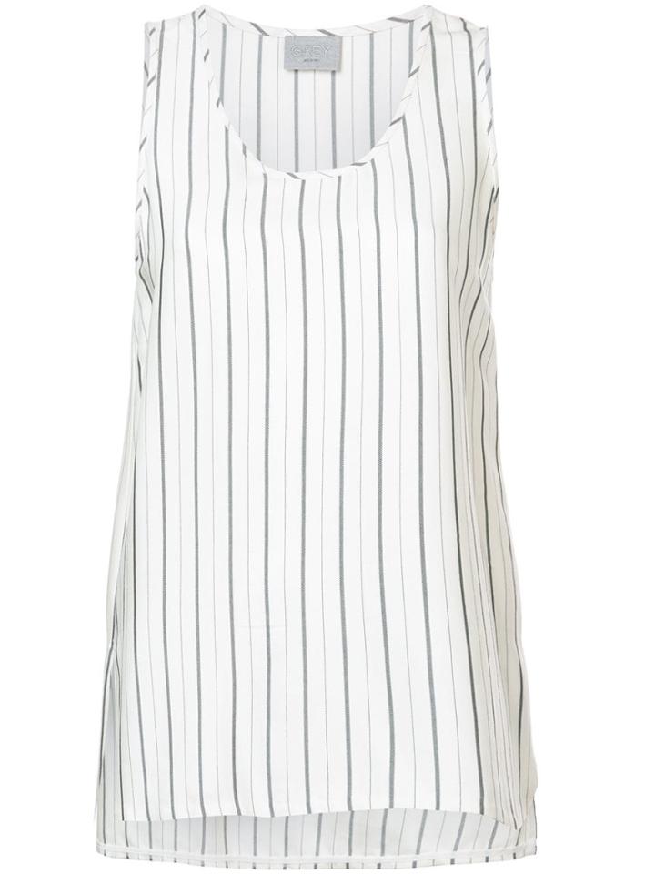 Jason Wu Grey Striped Vest Top - White