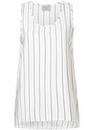 Jason Wu Grey Striped Vest Top - White