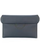 Roksanda - Foldover Clutch - Women - Calf Leather - One Size, Blue, Calf Leather