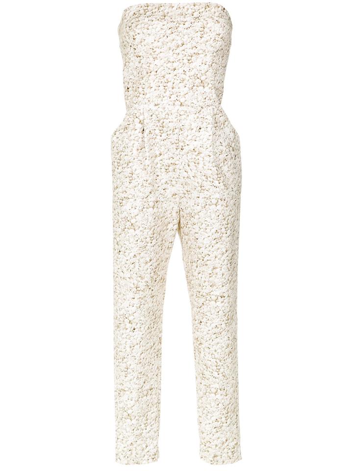 Andrea Marques Printed Bandeau Jumpsuit - Nude & Neutrals