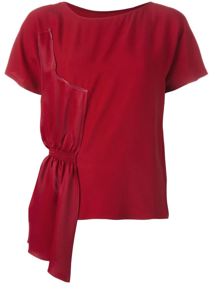 Mm6 Maison Margiela Appliqué Top - Red