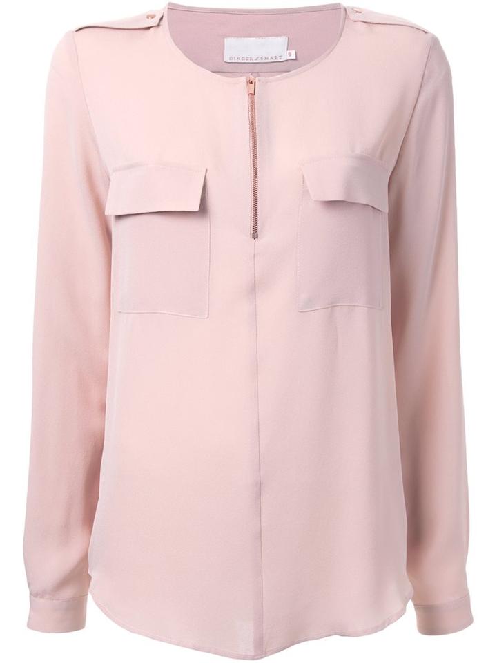 Ginger & Smart 'secret Vice' Blouse, Women's, Size: 14, Pink/purple, Silk Crepe