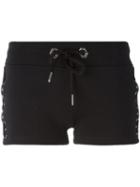 Philipp Plein Bondage Shorts, Women's, Size: Large, Black, Cotton