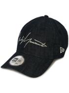 Yohji Yamamoto Denim Logo Print Baseball Cap - Blue