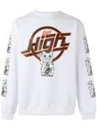 Gcds Printed Sweatshirt, Men's, Size: Medium, White, Cotton
