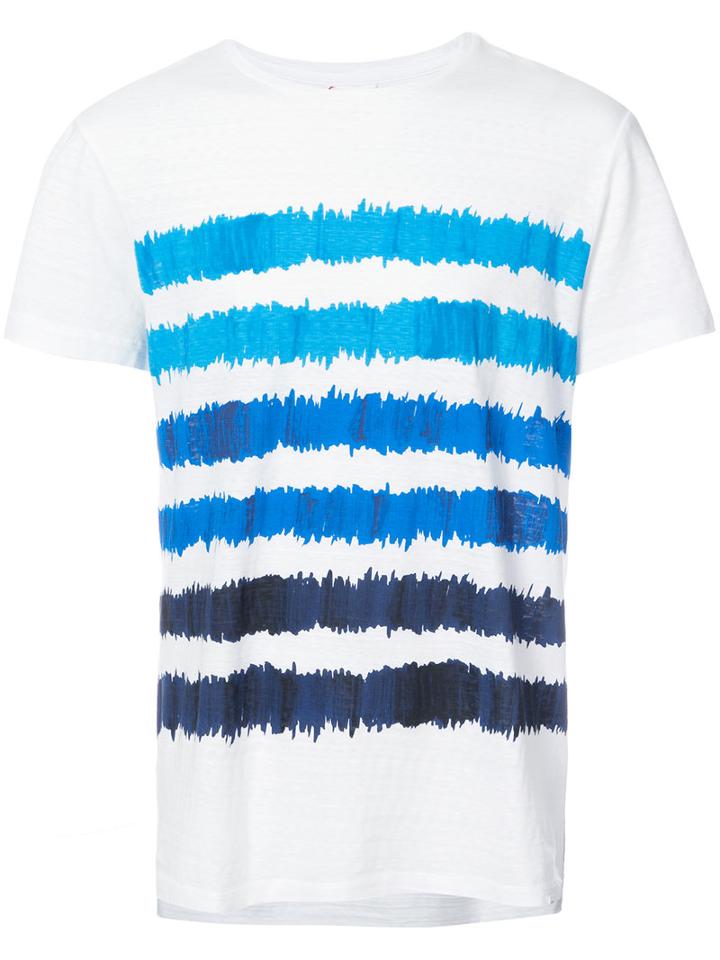 Orlebar Brown - Sammy Painted Stripe T-shirt - Men - Cotton - M, White, Cotton