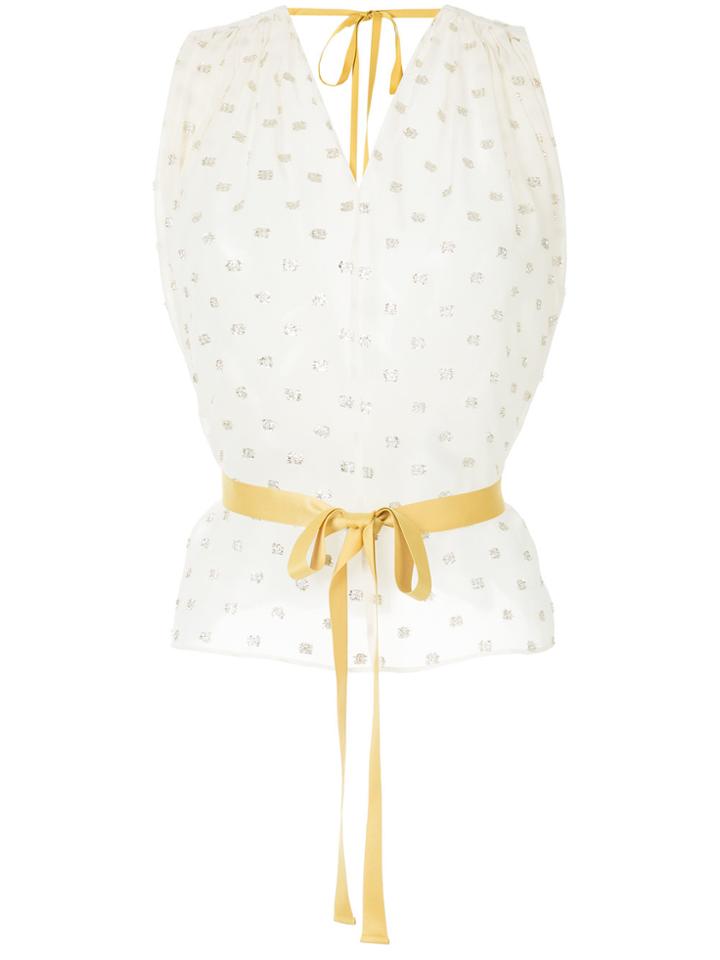 Han Ahn Soon Belted Blouse - White