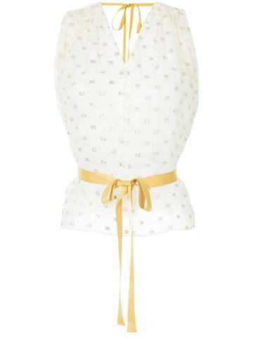 Han Ahn Soon Belted Blouse - White