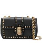 Dolce & Gabbana Gold Stud Shoulder Bag - Black