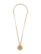 Chanel Pre-owned 1990's Logo Medallion Necklace - Gold
