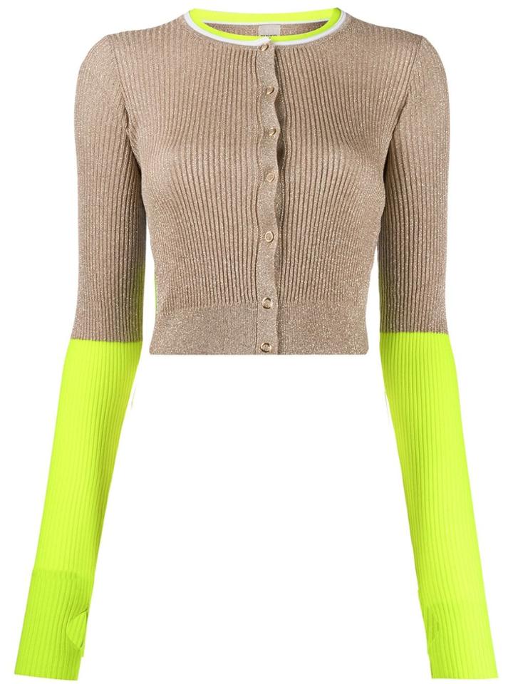Pinko Lurex Knit Cardigan - Gold