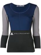 Adidas By Stella Mccartney Long-sleeve Fitted T-shirt - Blue
