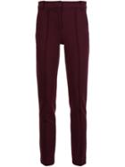 Tibi Slim Fit Seamed Trousers, Women's, Size: 0, Pink/purple, Rayon/polyamide/spandex/elastane