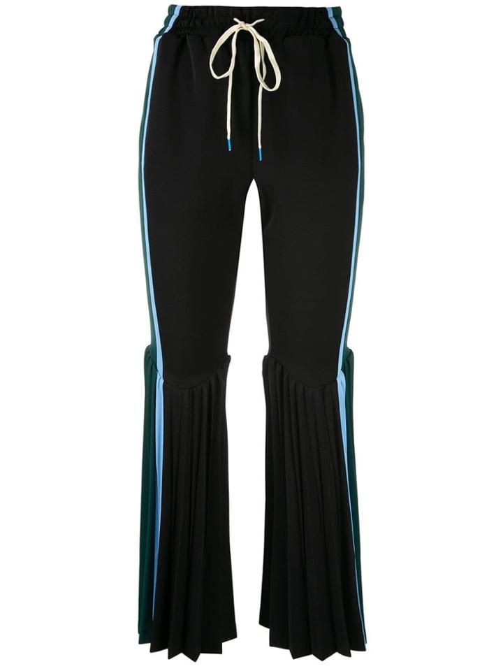 Facetasm Pleated Detail Track Pants - Black