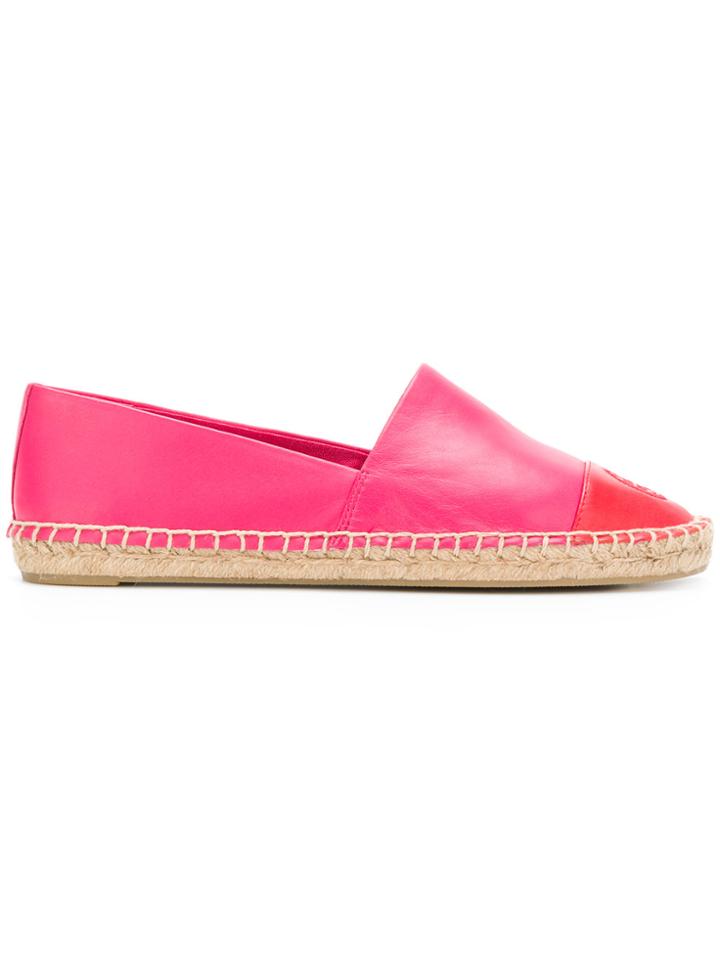 Tory Burch Contrast Panel Espadrilles - Pink & Purple