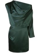 Michelle Mason One-sleeve Draped Mini Dress - Green