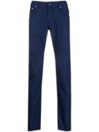 Jacob Cohen Pinstripe Trousers - Blue