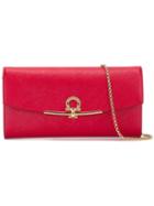 Salvatore Ferragamo Mini Gancio Clasp Bag, Women's, Red