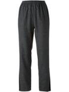 Kenzo Straight Leg Trousers, Women's, Size: 42, Grey, Cotton/triacetate/polyester