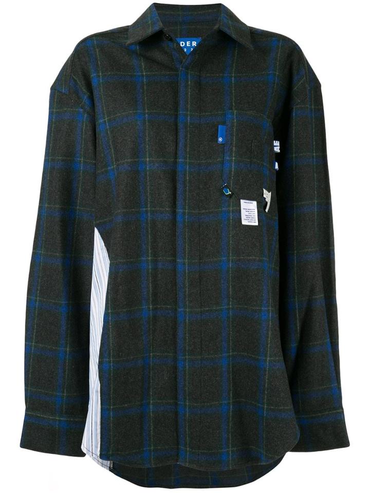 Ader Error Check And Stripe Fabric - Green