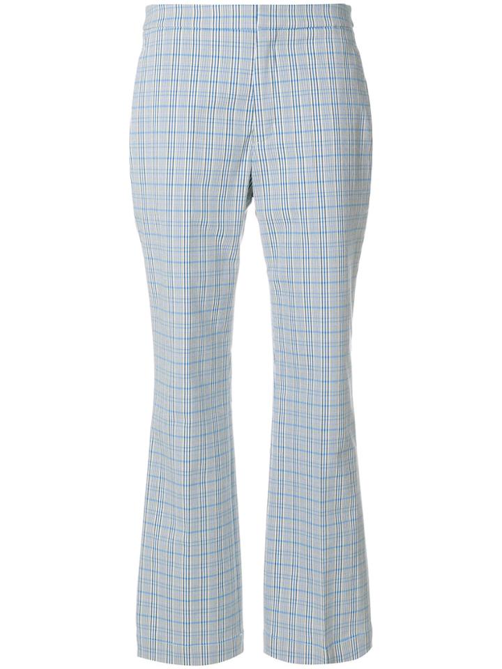 Ports 1961 Check Cropped Trousers - Blue